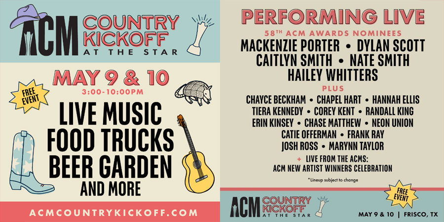 The Academy of Country Music announces ACM Country Kickoff at the Star lineup