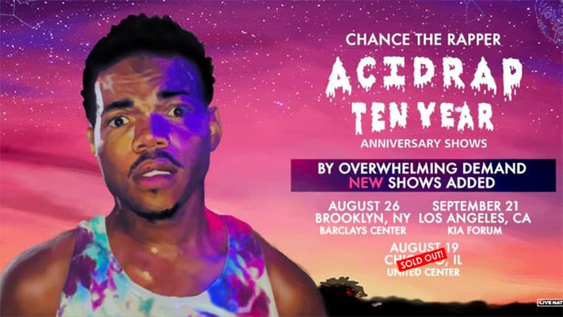 Chance the Rapper adds two more ‘Acid Rap’ anniversary concerts