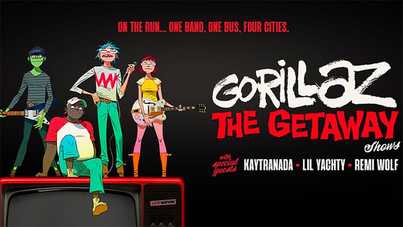 Gorillaz announce four city The Getaway
