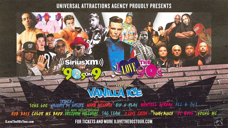 Vanilla Ice headlining seventh annual I Love the 90s Tour
