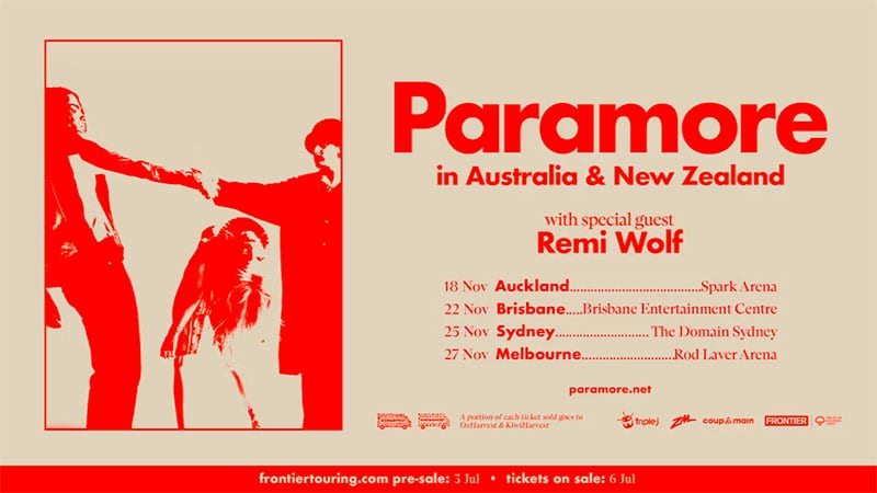 Paramore announces 2023 Australian, New Zealand tour dates