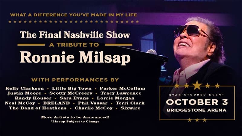 Ronnie Milsap announces final show with all-star Nashville tribute