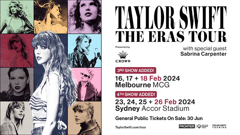 Taylor Swift announces additional Melbourne, Sydney concerts