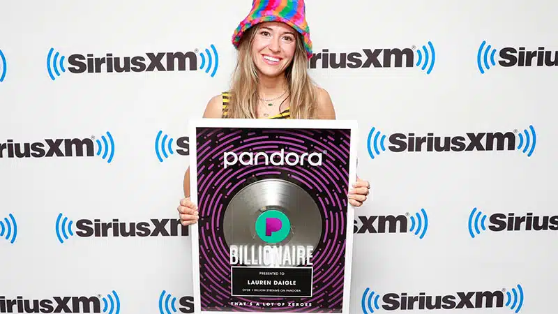 Lauren Daigle honored with Pandora Billionaires Plaque
