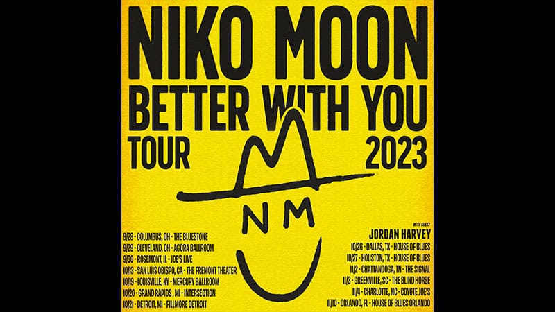 Niko Moon announces Better With You Tour 2023