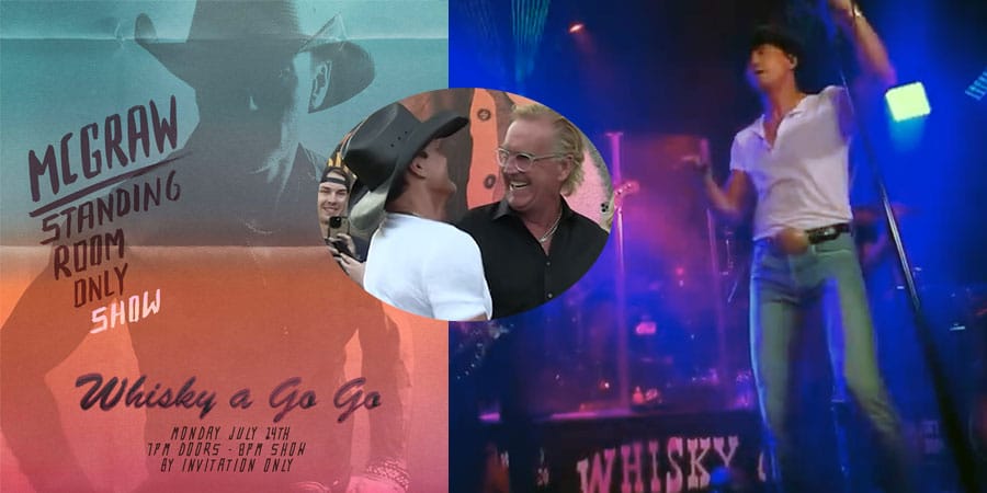Tim McGraw greets fans ahead of invite-only Whisky A Go-Go show