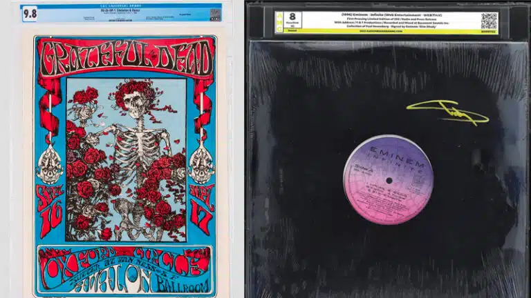 Original 1966 Grateful Dead poster, sealed Eminem debut up for auction