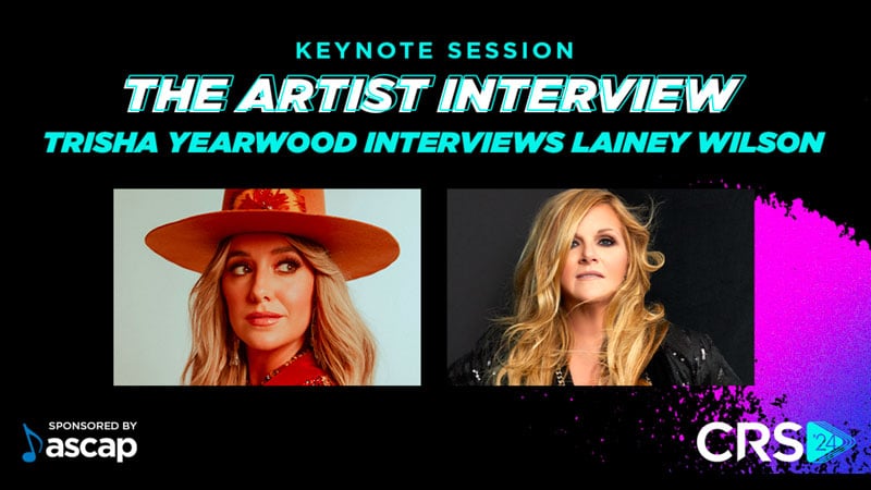 Trisha Yearwood will interview Lainey Wilson during CRS 2024