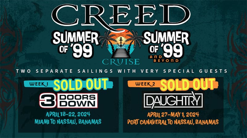 Creed, Sixthman make history with rapid sell out cruises