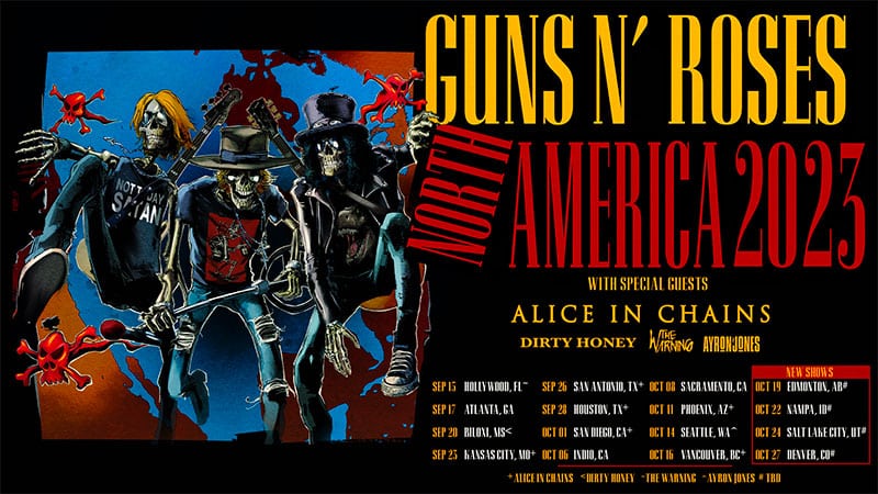 guns n roses tour dates usa