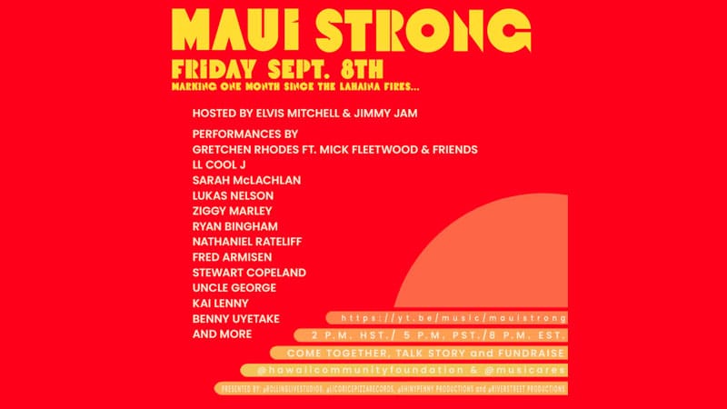 All-star Maui Strong livestream event announced