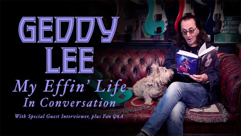 Geddy Lee announces My Effin’ Life in Conversation US dates