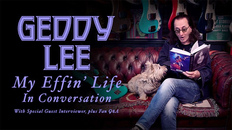 Geddy Lee announces My Effin’ Life in Conversation US dates