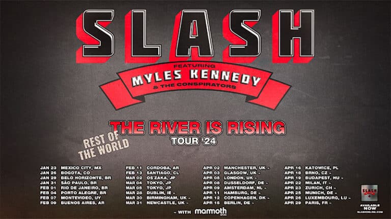 Slash Featuring Myles Kennedy & The Conspirators announce 2024 international tour dates