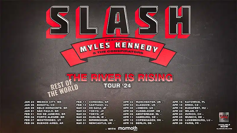 Slash Featuring Myles Kennedy & The Conspirators announce 2024 international tour dates