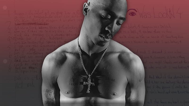 Tupac Shakur original handwritten song lyrics are at auction