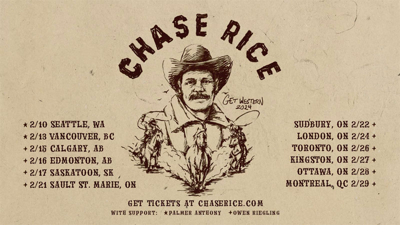 Chase Rice announces 2024 Canadian tour dates