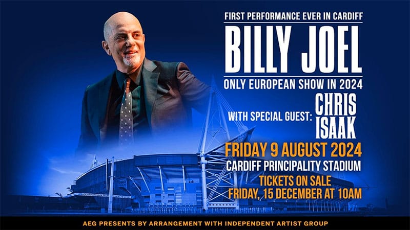 Billy Joel announces first-ever Cardiff concert