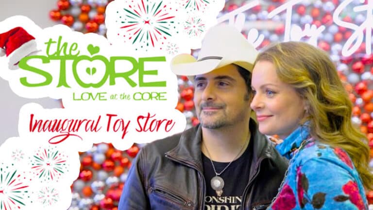 Brad Paisley, Kimberly Williams-Paisley open free Toy Store