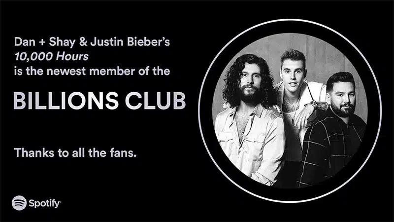 Dan + Shay join Spotify’s Billions Club with ‘10,000 Hours’