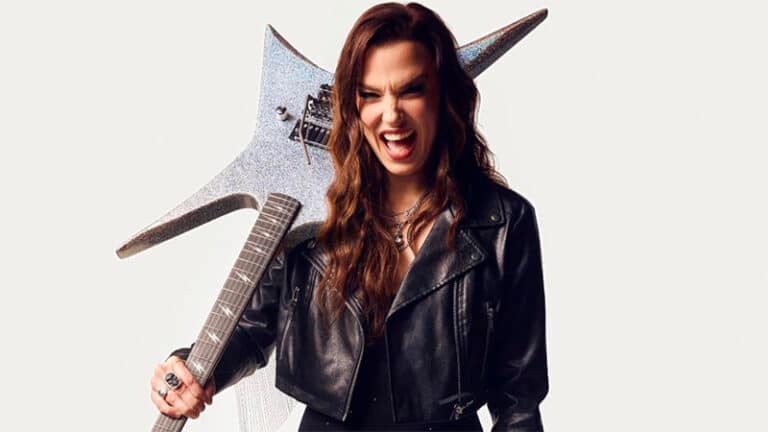 Lzzy Hale unveils Kramer Voyager guitar