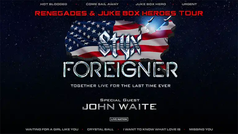 Styx, Foreigner, John Waite announce Renegades & Juke Box Heroes Tour