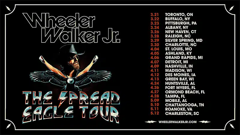 Wheeler Walker Jr announces 2024 The Spread Eagle Tour