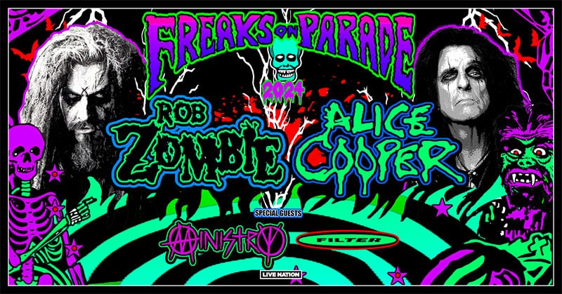 Rob Zombie, Alice Cooper announce 2024 The Freaks on Parade Tour