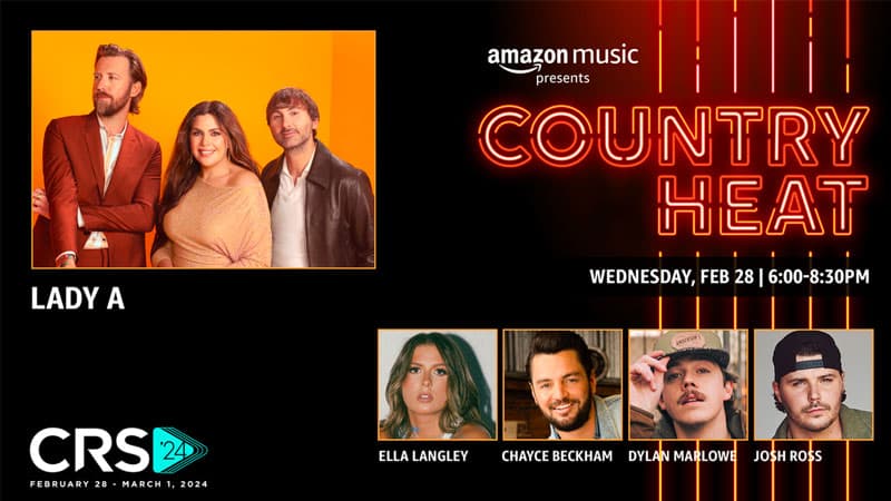 Lady A to headline Amazon Music Presents: Country Heat at CRS 2024
