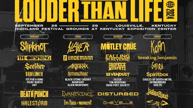 Slayer, Mötley Crüe, Slipknot, Korn to headline 2024 Louder Than Life