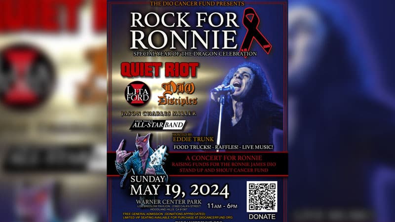 Ronnie James Dio Stand Up & Shout Cancer Fund announces 2024 Rock for Ronnie benefit