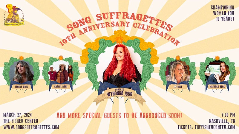 Wynonna Judd to be honored by Song Suffragettes