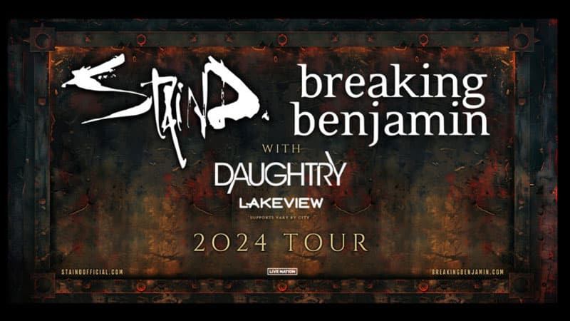 Staind, Breaking Benjamin announce co-headlining fall 2024 tour