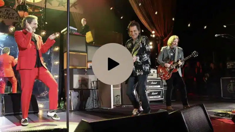 The Rolling Stones’ Ronnie Wood joins The Black Crowes on stage in LA