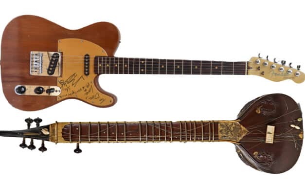 Keith Richards’ guitar, George Harrison’s sitar to be auctioned
