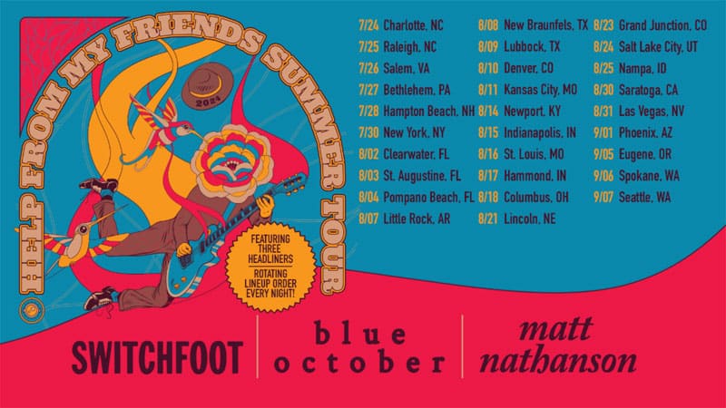 Switchfoot, Blue October, Matt Nathanson announce co-headlining tour