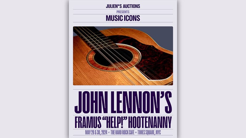John Lennon’s lost ‘Help’ guitar breaks Beatles record at auction