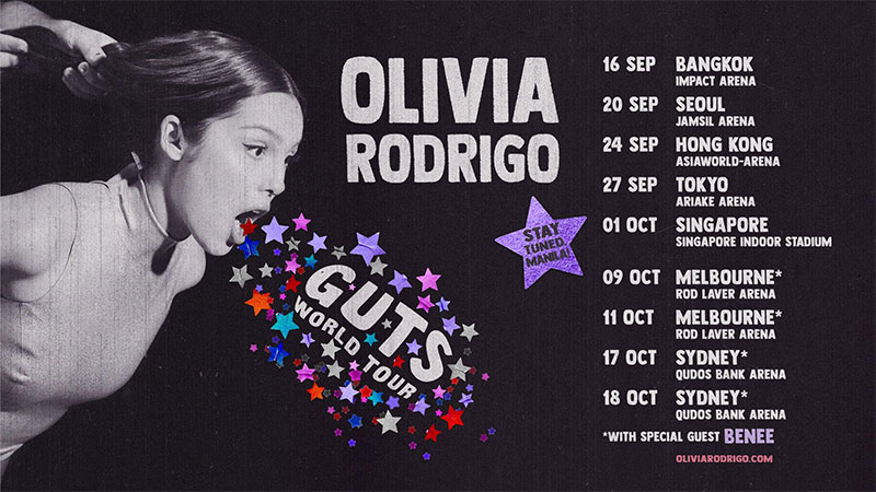 Olivia Rodrigo announces first-ever Asian, Australian tour dates