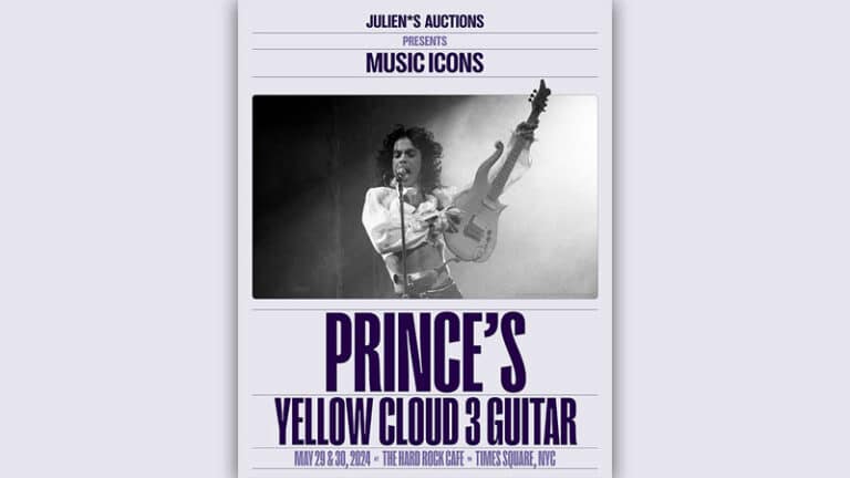 Prince’s mythical rediscovered Cloud 3 guitar added to Julien’s Auctions’ Music Icons