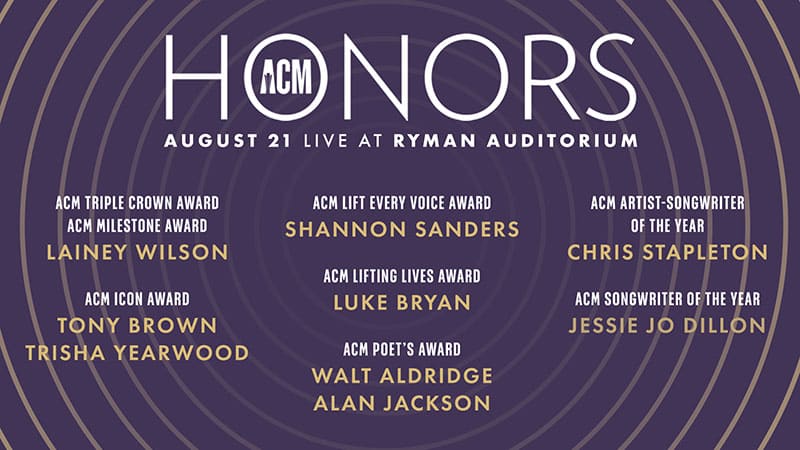 Luke Bryan, Alan Jackson, Lainey Wilson, Trisha Yearwood among 2024 ACM Special Award honorees