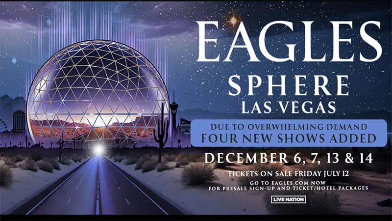 Eagles announces four December 2024 Sphere Las Vegas dates
