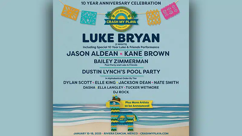 Luke Bryan marks Crash My Playa 10th anniversary with star-studded lineup Luke Bryan marks Crash My Playa 10th anniversary with star-studded lineup