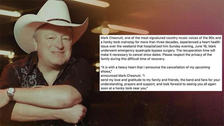 Mark Chesnutt hospitalized following heart surgery, cancels shows