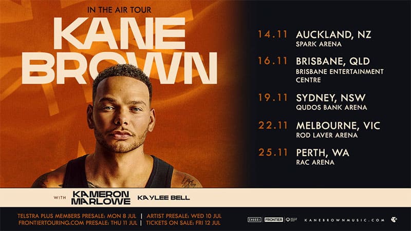 Kane Brown announces 2024 Australia, New Zealand tour dates
