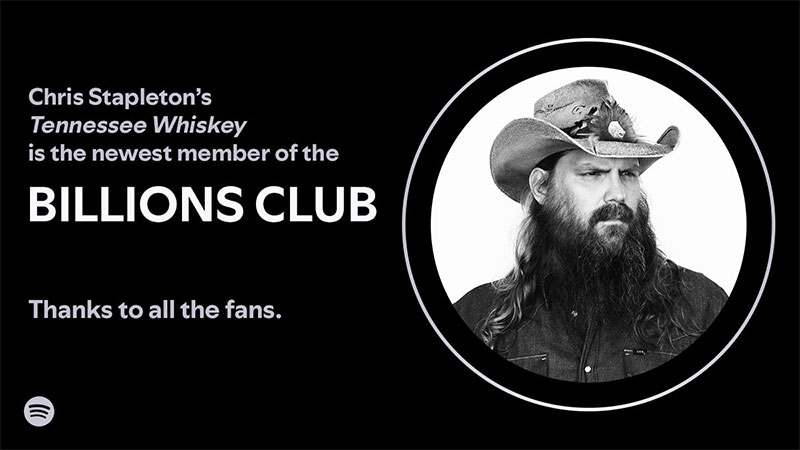 Chris Stapleton joins the Spotify Billions Club