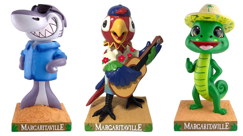 Jimmy Buffett Margaritaville Shark, Lizard bobbleheads unveiled