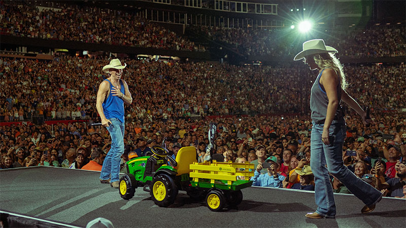Kenny Chesney kicks off Gillette triple hard with pranks by Megan Moroney