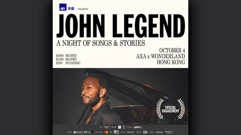 John Legend announces intimate Hong Kong concert