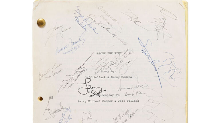 Signed Tupac Shakur ‘Above the Rim’ script heading to auction
