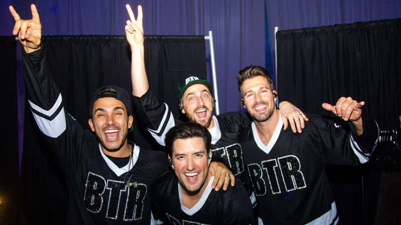 Big Time Rush performed a first-of-its-kind skating and concert ice spectacle